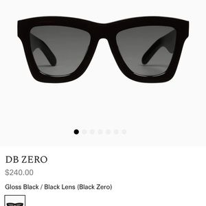 DB Zero sunglasses/ valley eyewear / gloss black/ black lens